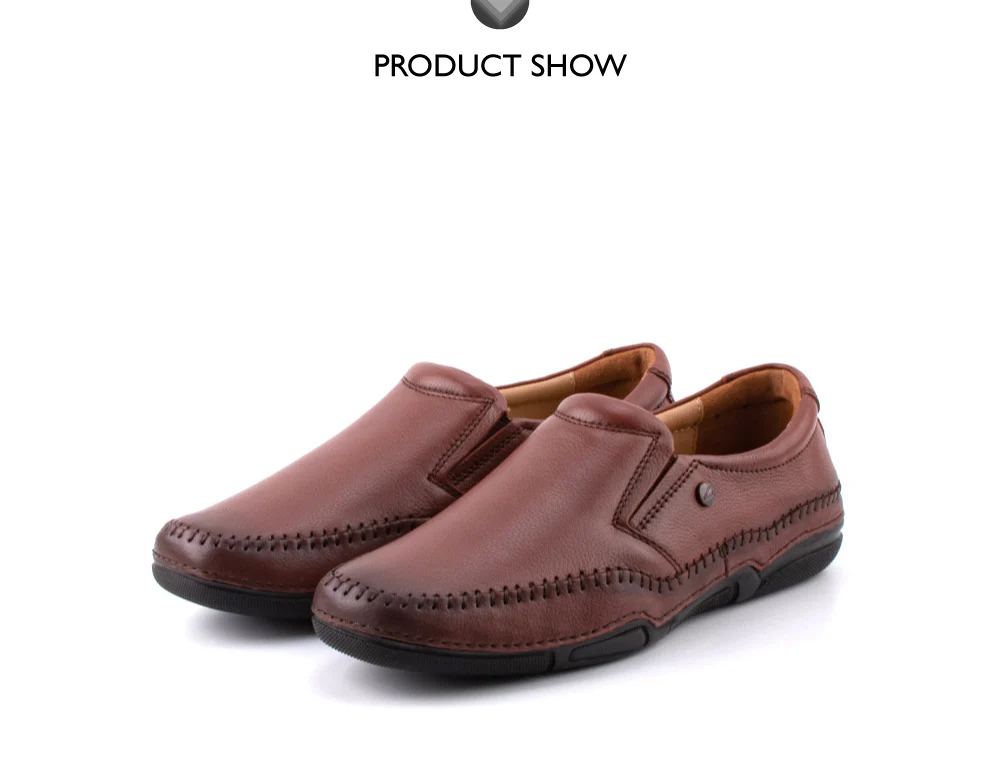 camel active Natural Milled Leather Slip On Shoes Men Brown LUZON 872402-AM2-3 - Image 7