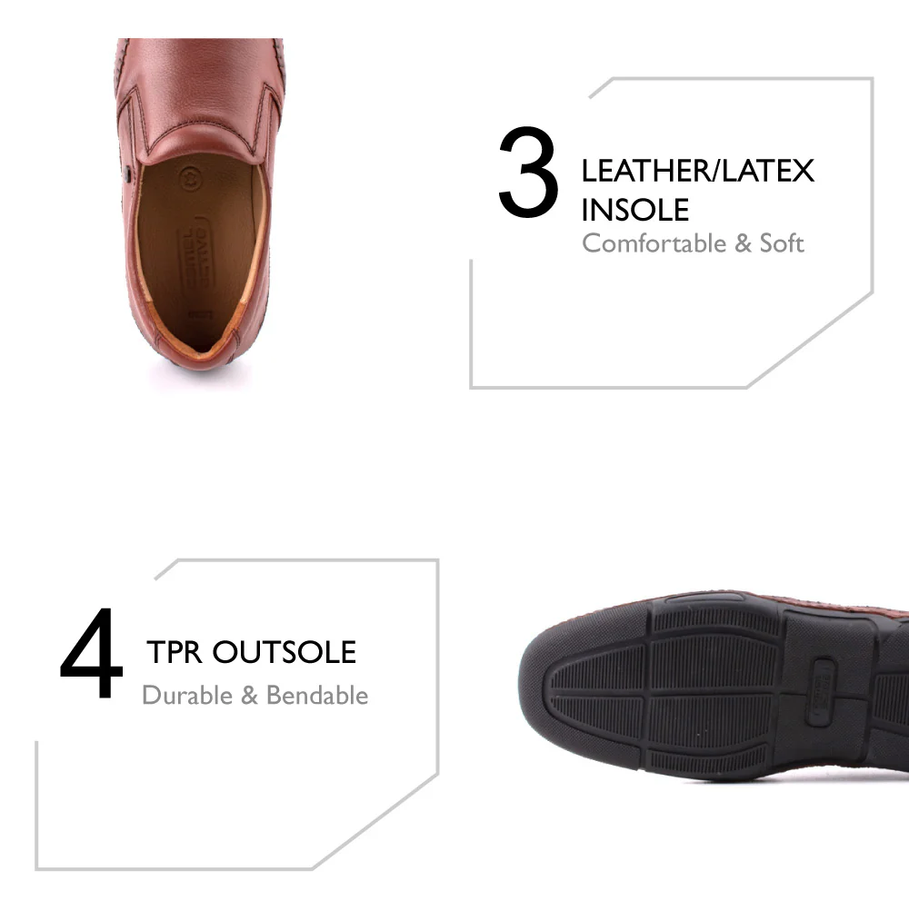camel active Natural Milled Leather Slip On Shoes Men Brown LUZON 872402-AM2-3 - Image 9
