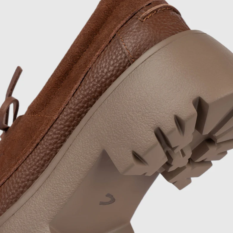 camel active Women Farah Lace-Up Chunky Heeled Loafer -752502-DZ01SV-32-D.BROWN - Image 6