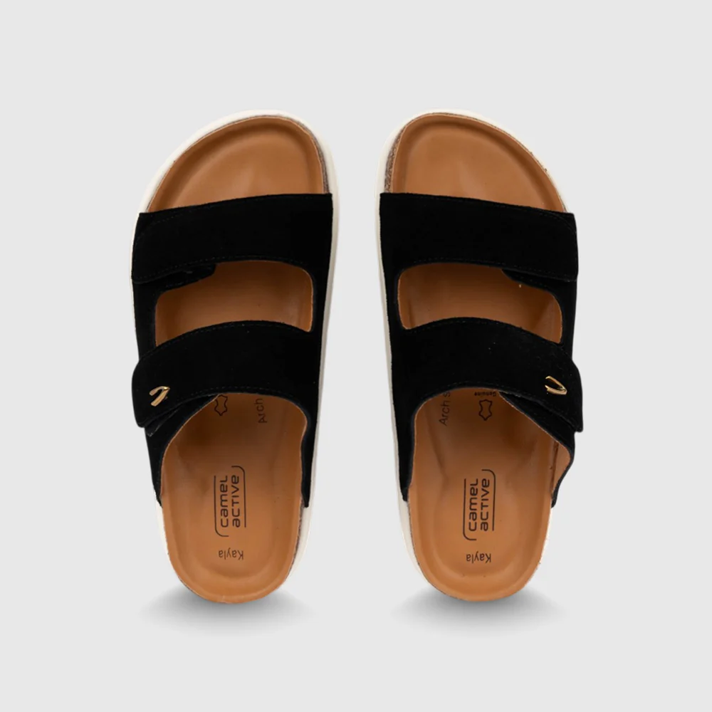 camel active Women Kayla Two-Strap Comfort Sandals -782504-DZ01SV-1-BLACK - Image 7