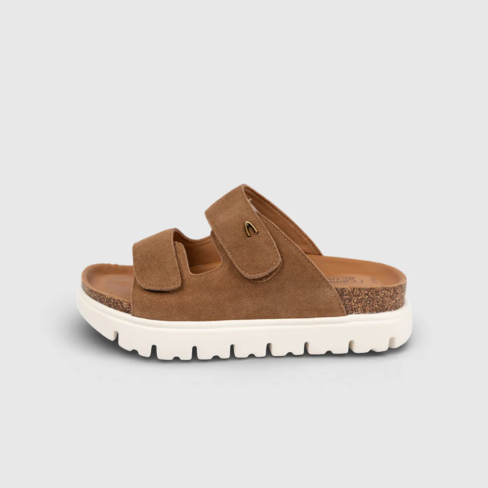 camel active Women Kayla Two-Strap Comfort Sandals -782504-DZ01SV-31-L.BROWN