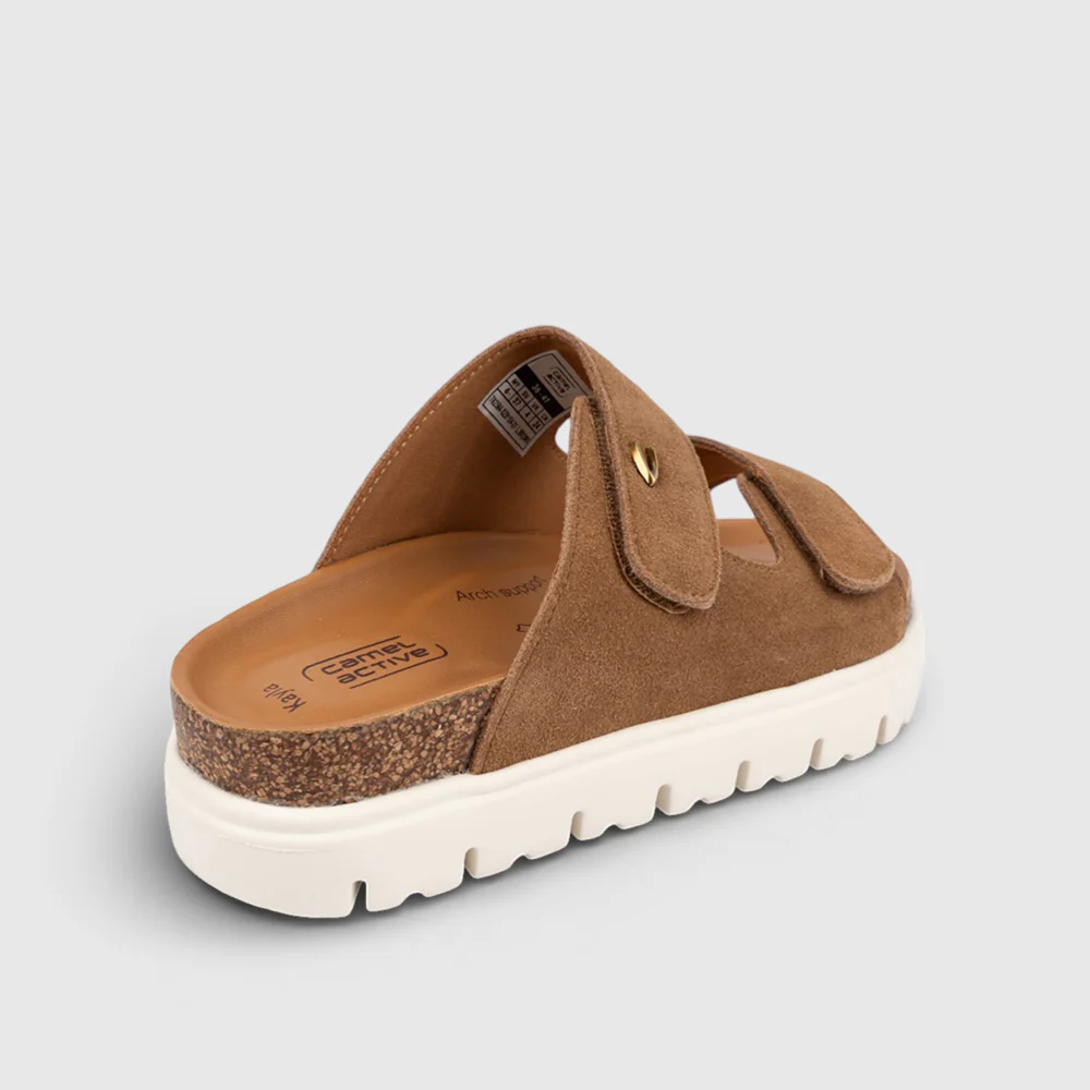 camel active Women Kayla Two-Strap Comfort Sandals -782504-DZ01SV-31-L.BROWN - Image 4