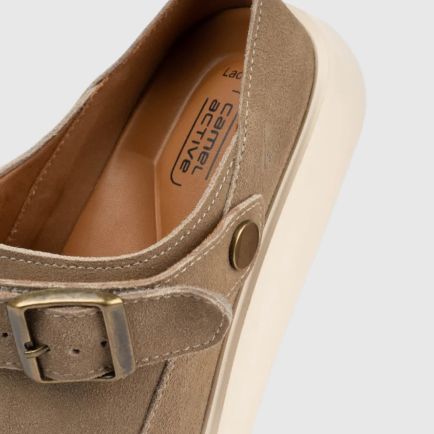 camel active Women Lacey Leather Comfort Clog Sandals -762505-DZ01SV-12-GREY - Image 5
