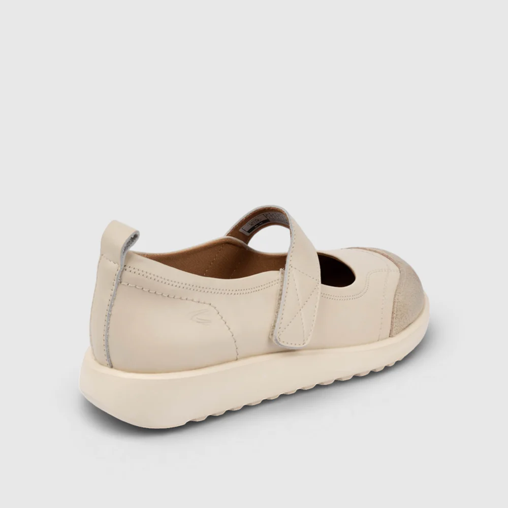 camel active Women Lacey Leather Sneakerina Shoe -762505-DZ02SV-0-WHITE - Image 4