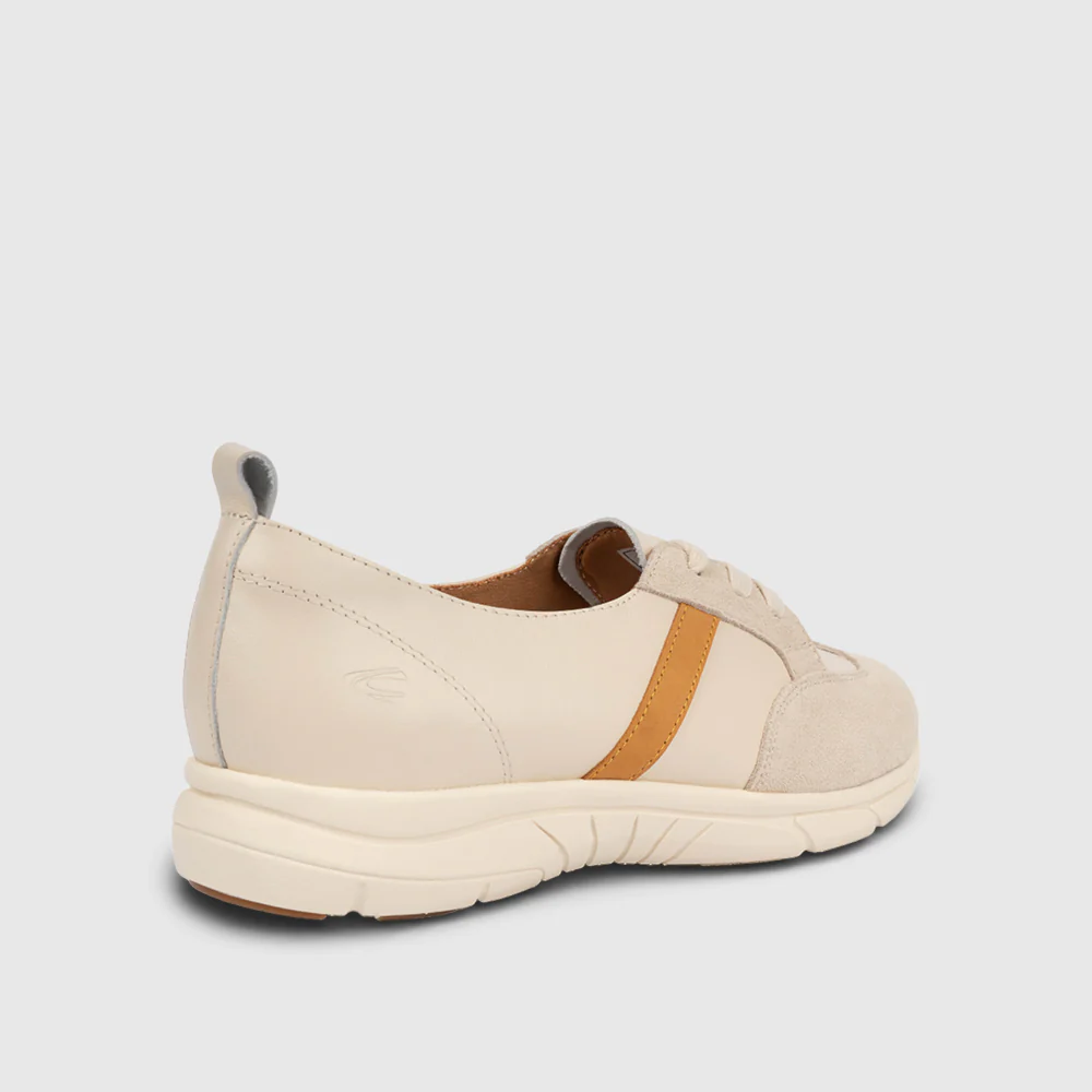 camel active Women Mabel Leather Lace-Up Slp-On Sneakers -762506-DZ02SV-0-WHITE - Image 4