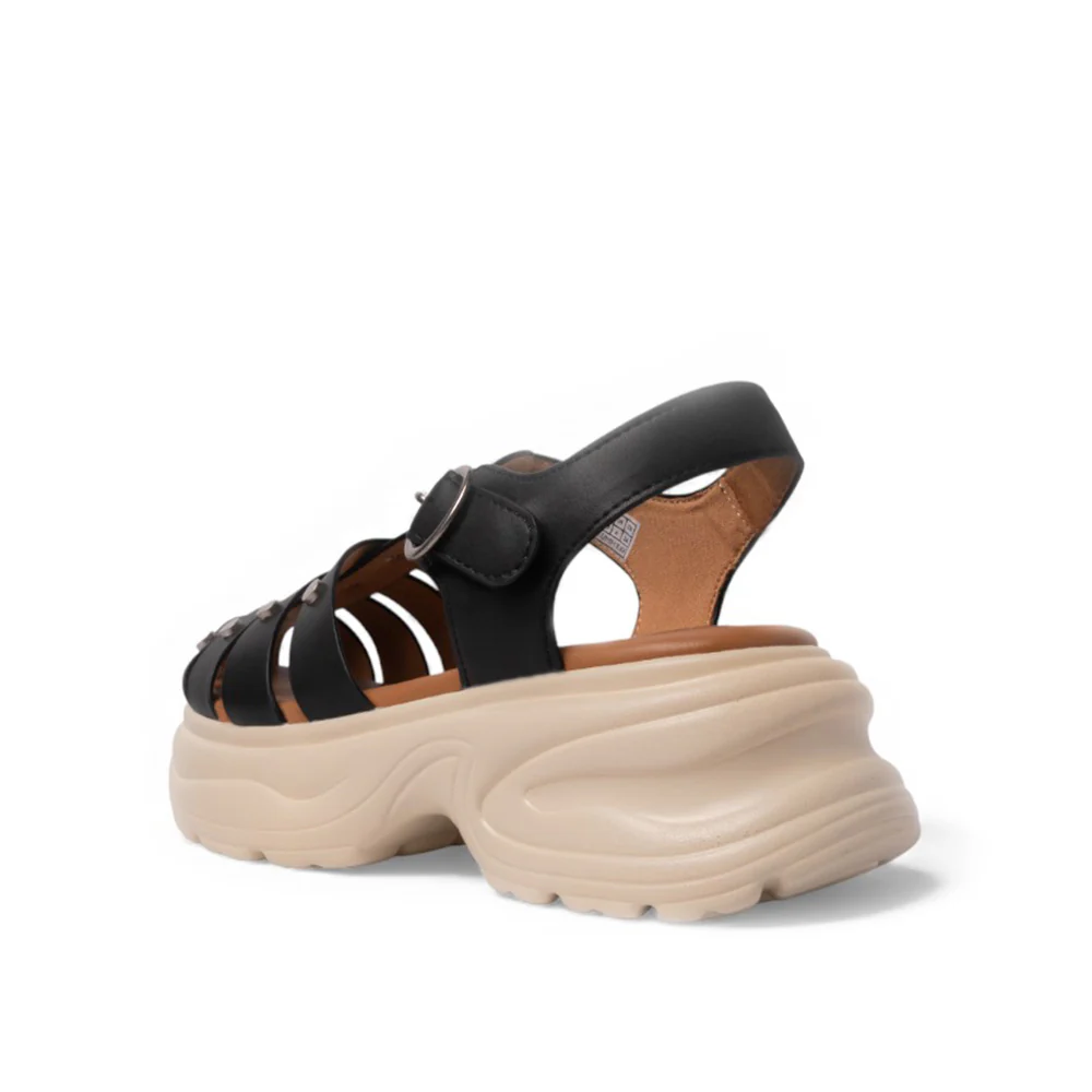 camel active Women Sling-Back Gladiator Sandals -782505-DZ01SV-1-BLACK - Image 3