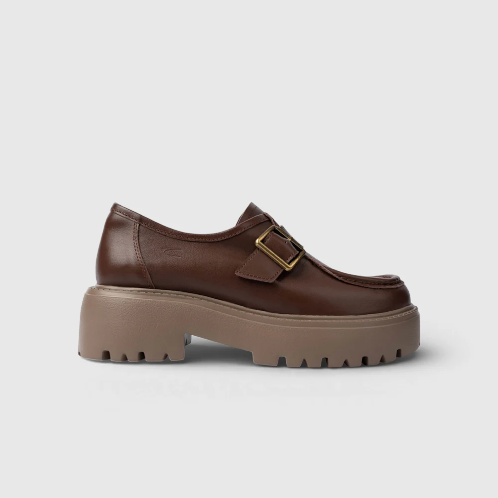 camel active Women Xiana Leather Chunky Heeled Loafers -752552-DZ01SV-33-COFFEE - Image 7