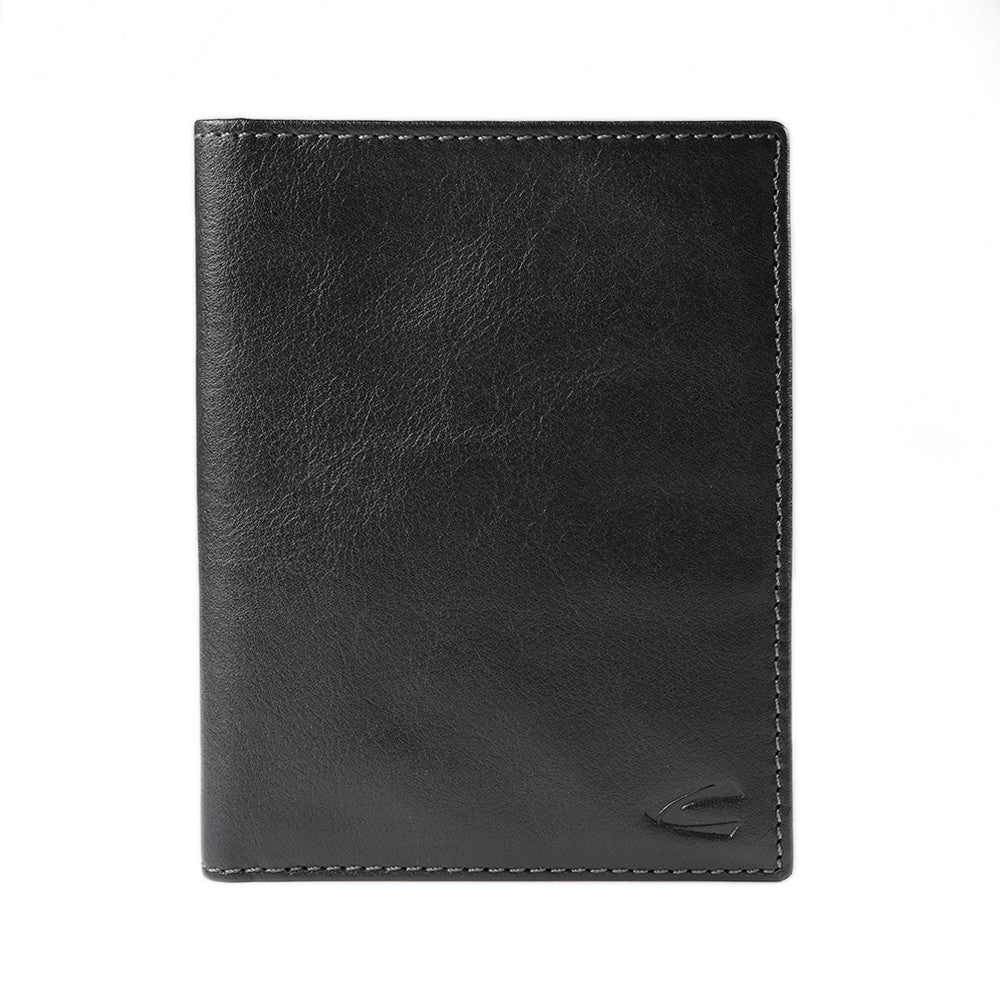 camel active Men's Genuine Cowhide Leather Casual Passport Holder - Black PH810CC5#BLK - Image 2