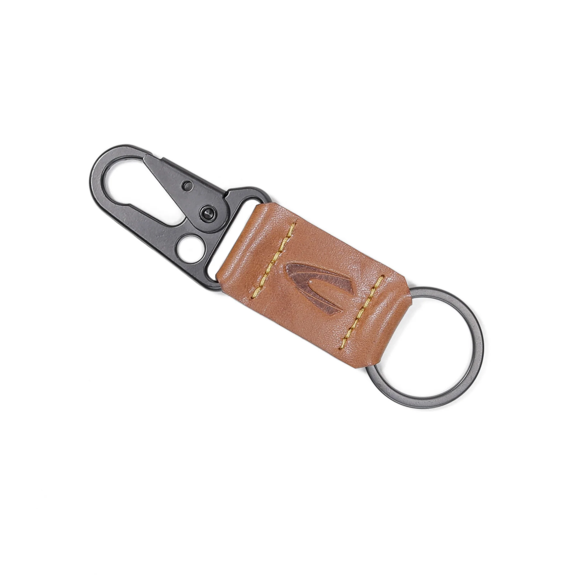 Genuine Leather Key Chain Brown