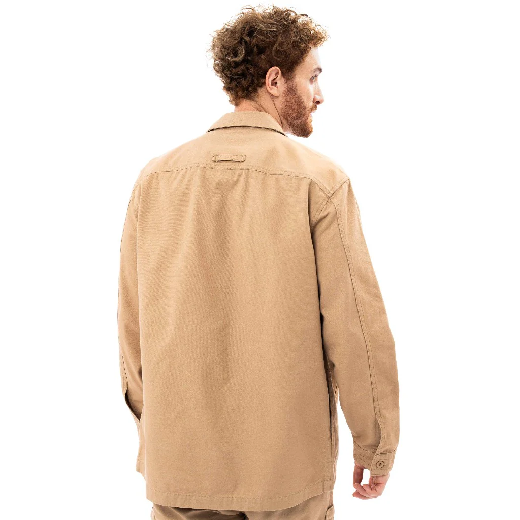camel active Men 100% Cotton Field Jacket - Regular Fit Lightweight Cotton Canvas Brown Jacket 600-AW23H0256 - Image 4