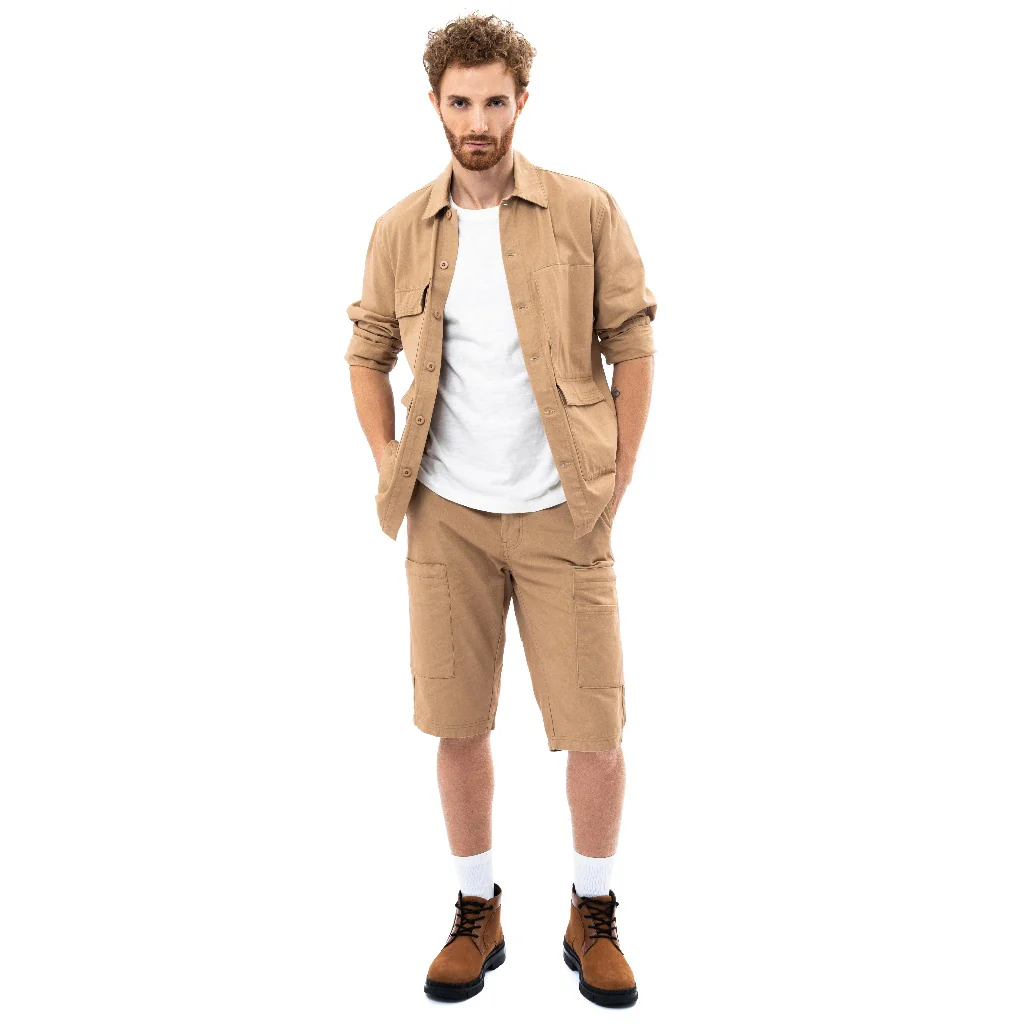 camel active Men 100% Cotton Field Jacket - Regular Fit Lightweight Cotton Canvas Brown Jacket 600-AW23H0256 - Image 5