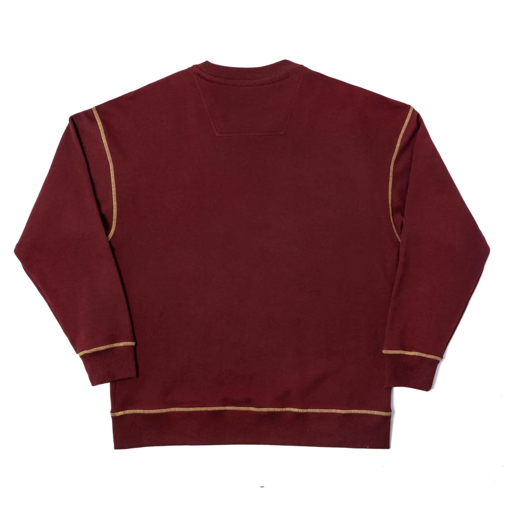 C by camel active Unisex Sweater - Oversized with Absorbent Cotton Terry Maroon Sweater 290-AW23CF208 - Image 9