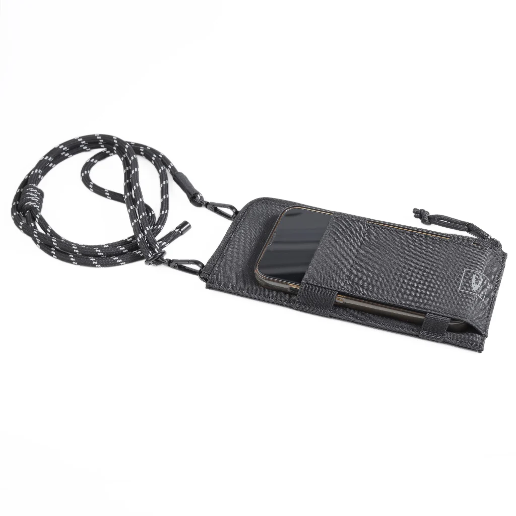 Zip Long Wallet Pouch Nylon 8 Card Compartments Black LWP6602NL6#BLK - Image 4