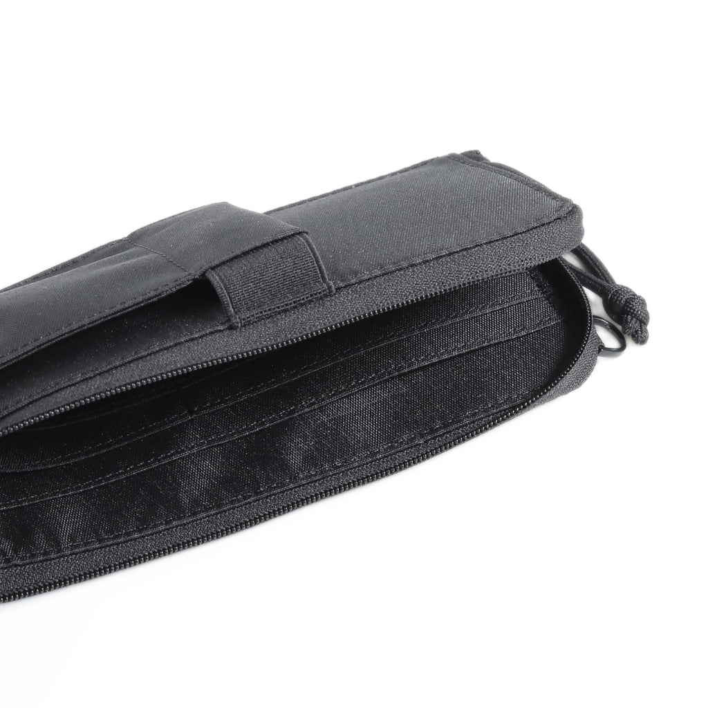 Zip Long Wallet Pouch Nylon 8 Card Compartments Black LWP6602NL6#BLK - Image 5