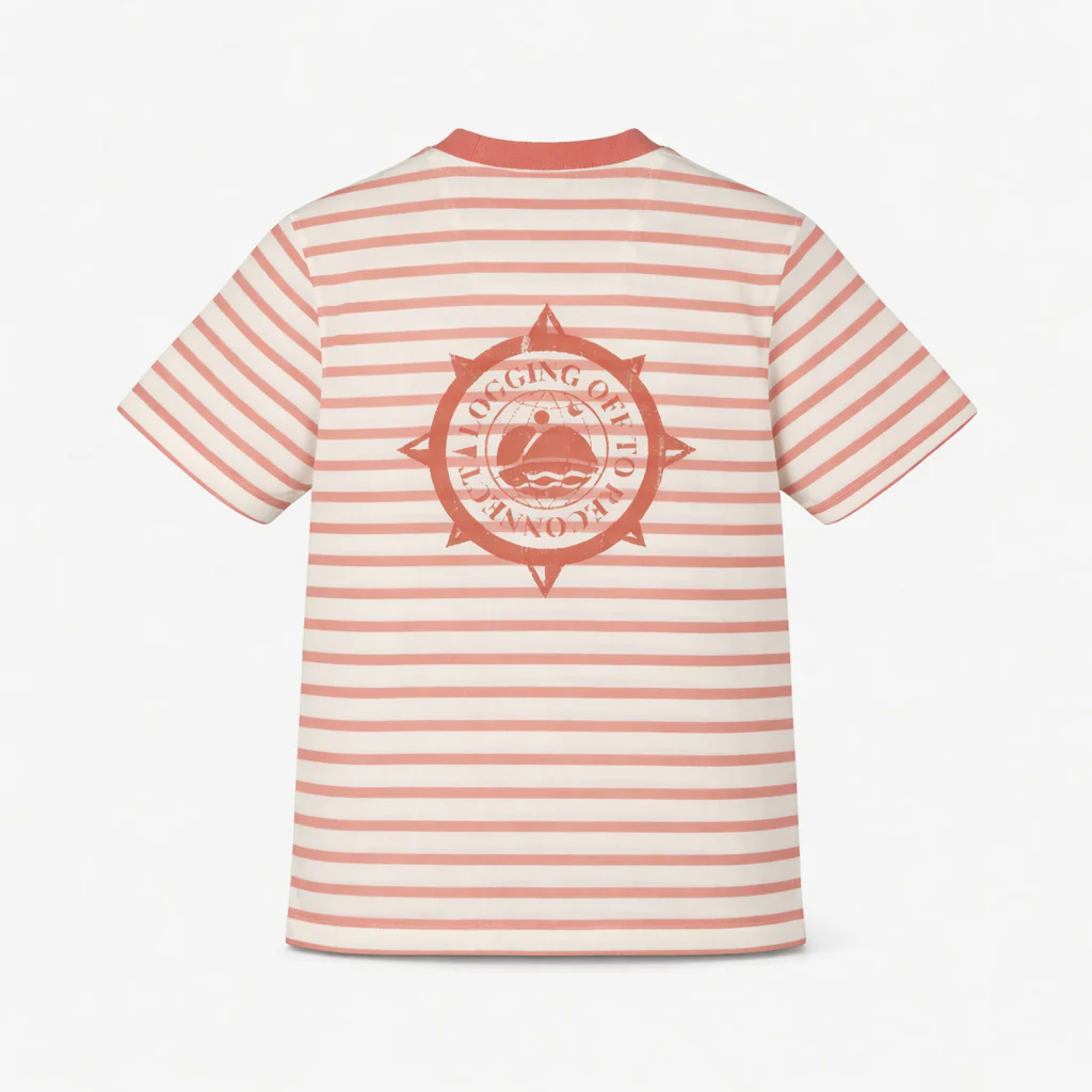 C by camel active Unisex Loose Fit Graphic T-Shirt - Dusty Pink 282-X26C2937 - Image 3