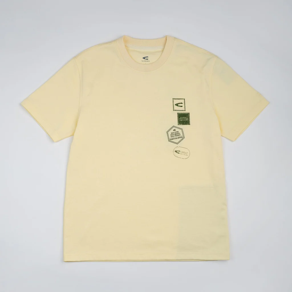 C by camel active Unisex Loose Fit Graphic T-Shirt - LT Yellow 282-X26C2936 - Image 5