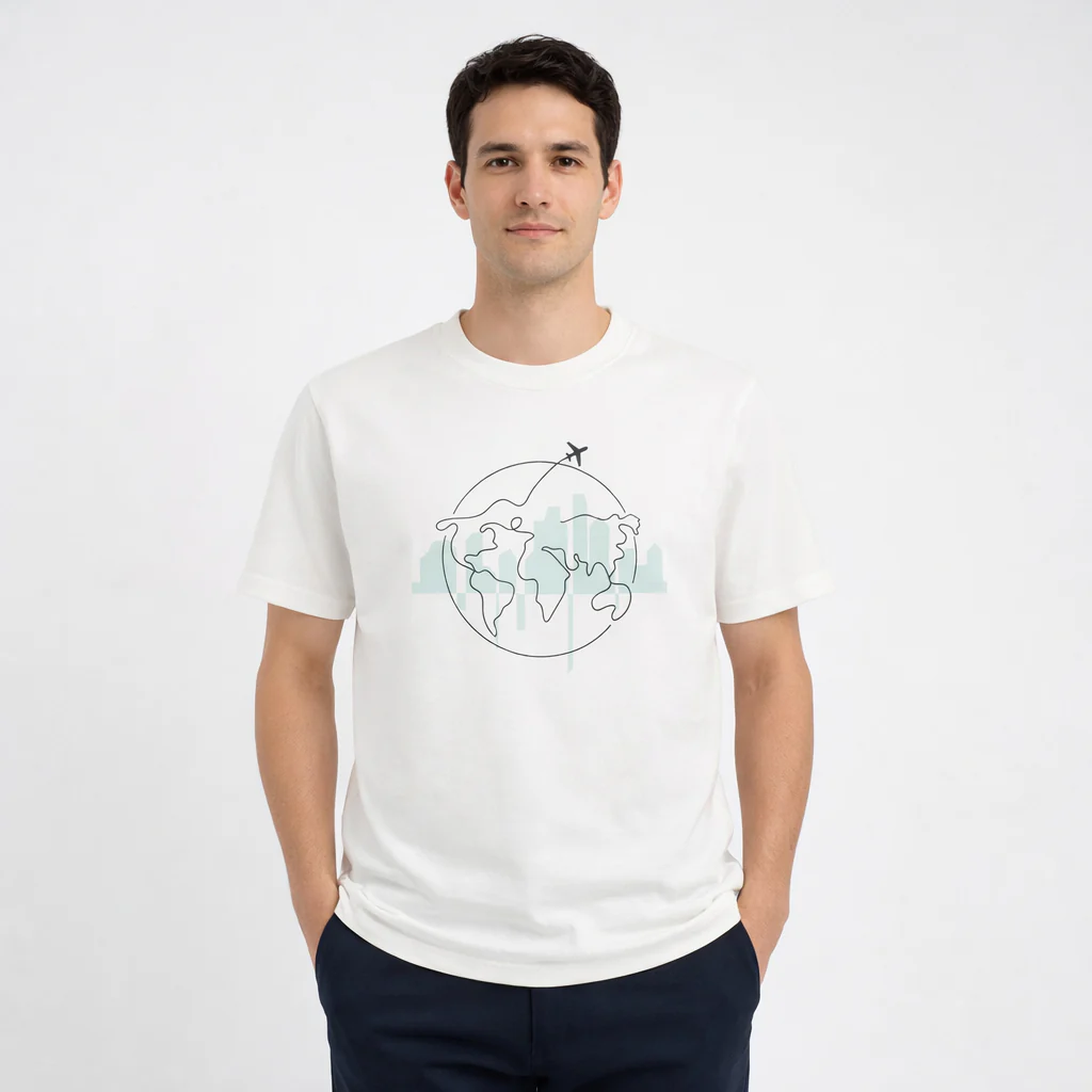 C by camel active Unisex Loose Fit Graphic T-Shirt - Off White 282-X26C2941