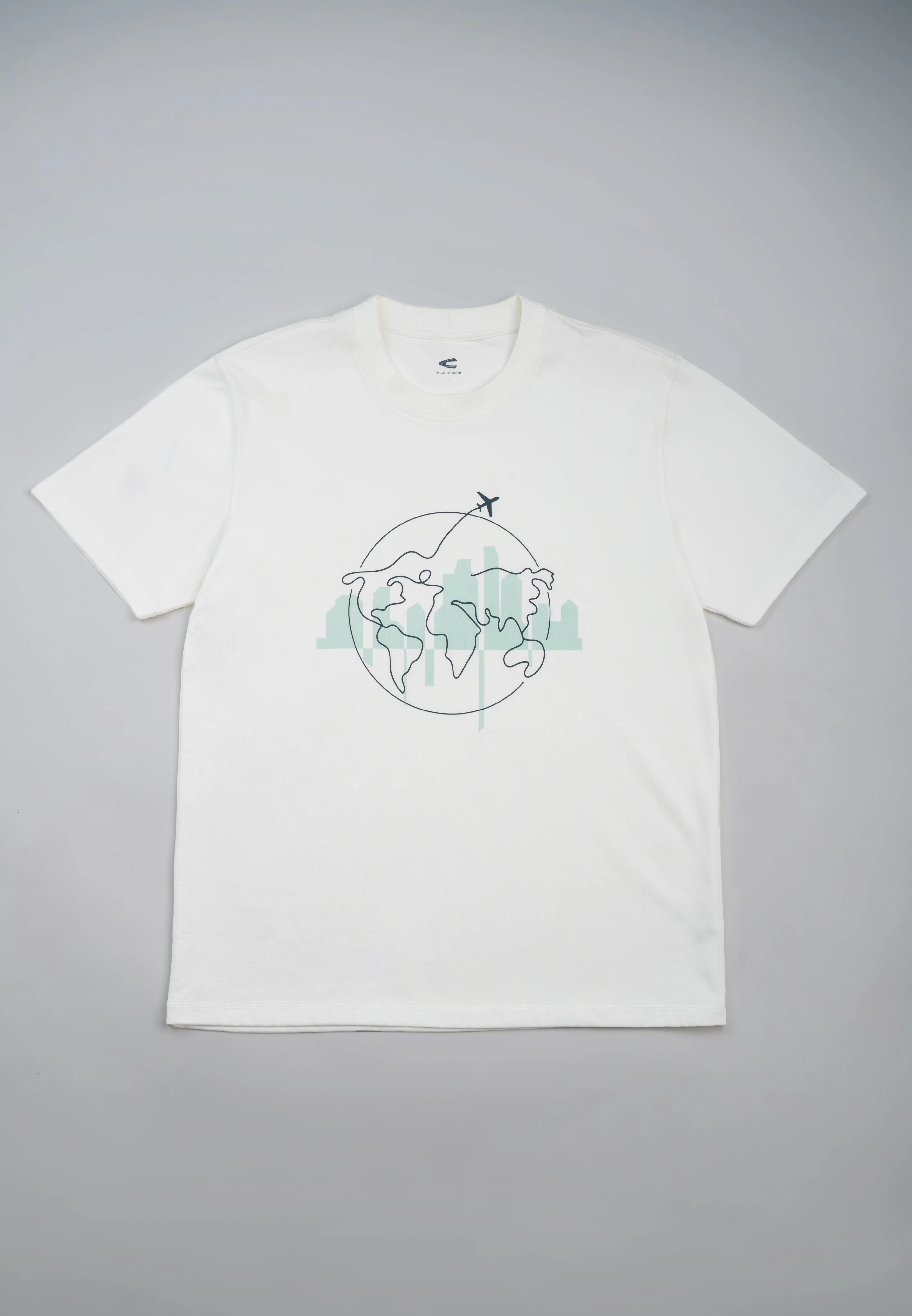 C by camel active Unisex Loose Fit Graphic T-Shirt - Off White 282-X26C2941 - Image 2
