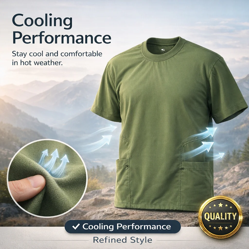 C by camel active Unisex Oversized Cooling T-Shirt - Forest 282-X26C2944 - Image 6