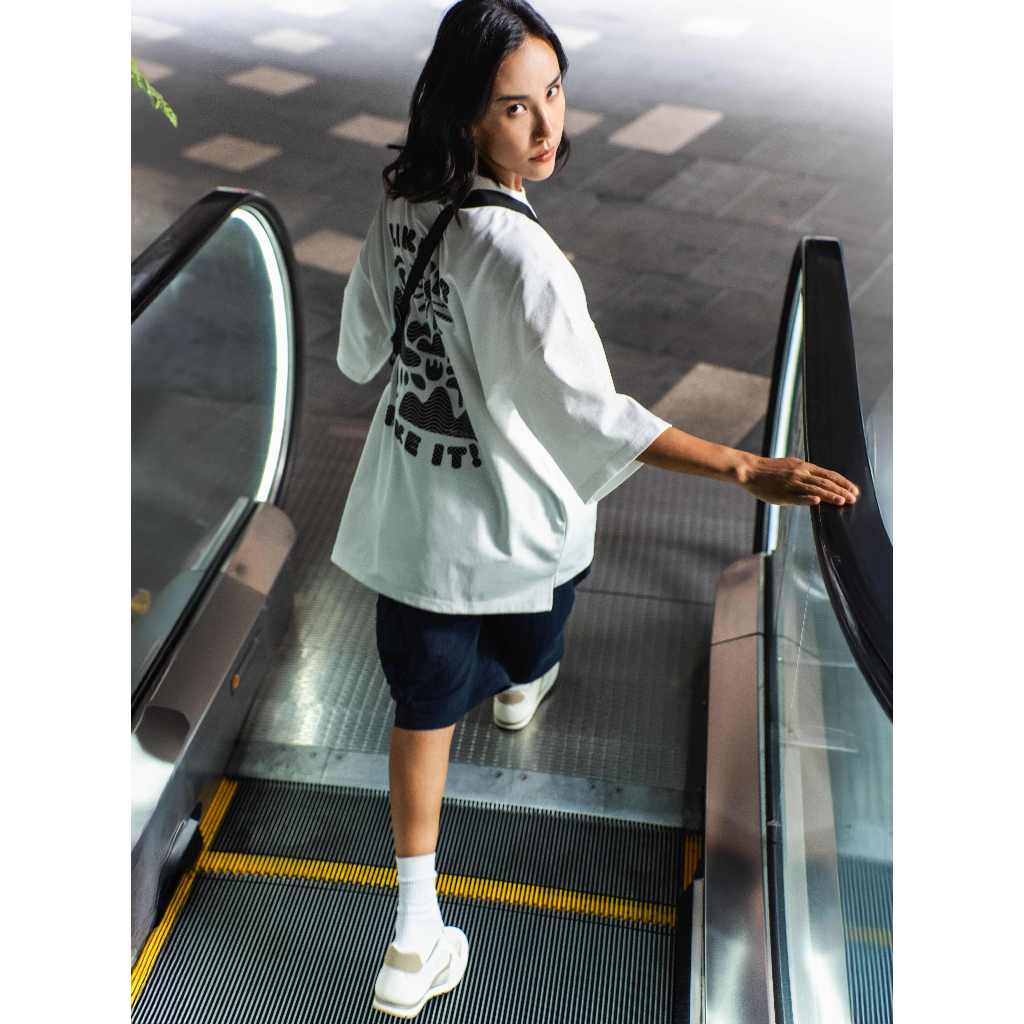 C by camel active Unisex Oversized Graphic T-Shirt - Off White 282-X26C2939 - Image 3