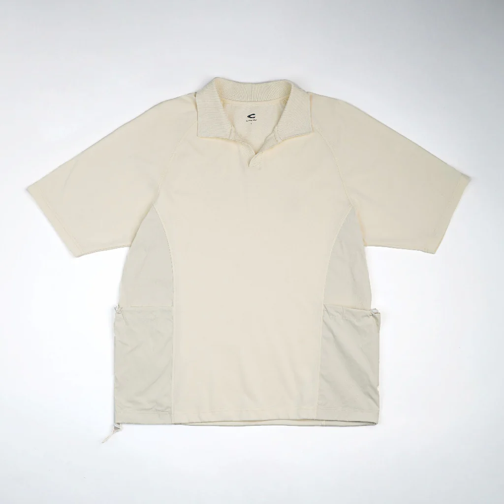 C by camel active Unisex Oversized Quick Dry Polo Shirt - Off White 280-X26C1194 - Image 5