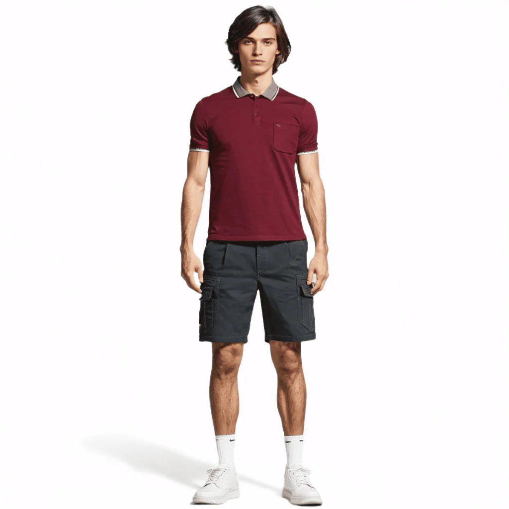 camel active Men Cargo Shorts - Regular Fit Cotton Canvas Multicolours Short Pants 9-303Z25CT0928 - Image 2