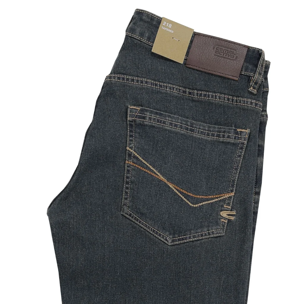 camel active Men Jeans 218 - Tapered Fit Stretch Denim Deep Teal Washed Jeans 9-218Z25JNB541 - Image 5