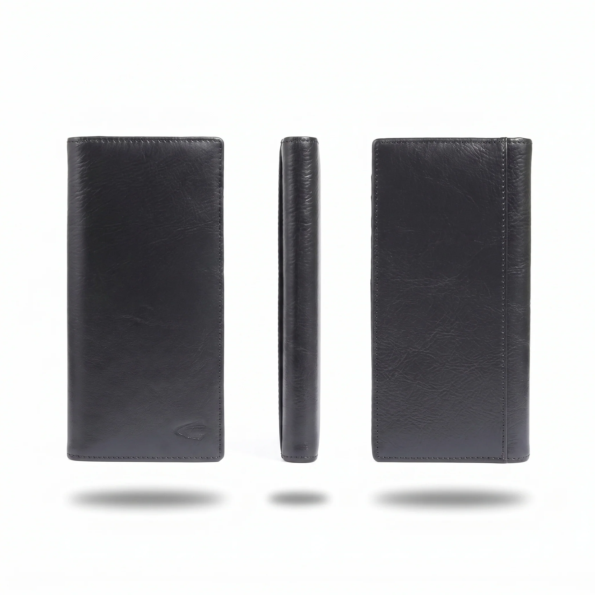 camel active Men Long Wallet Leather 12 Card Compartments Grainy Finished Black LW6B11GY6#BLK - Image 6