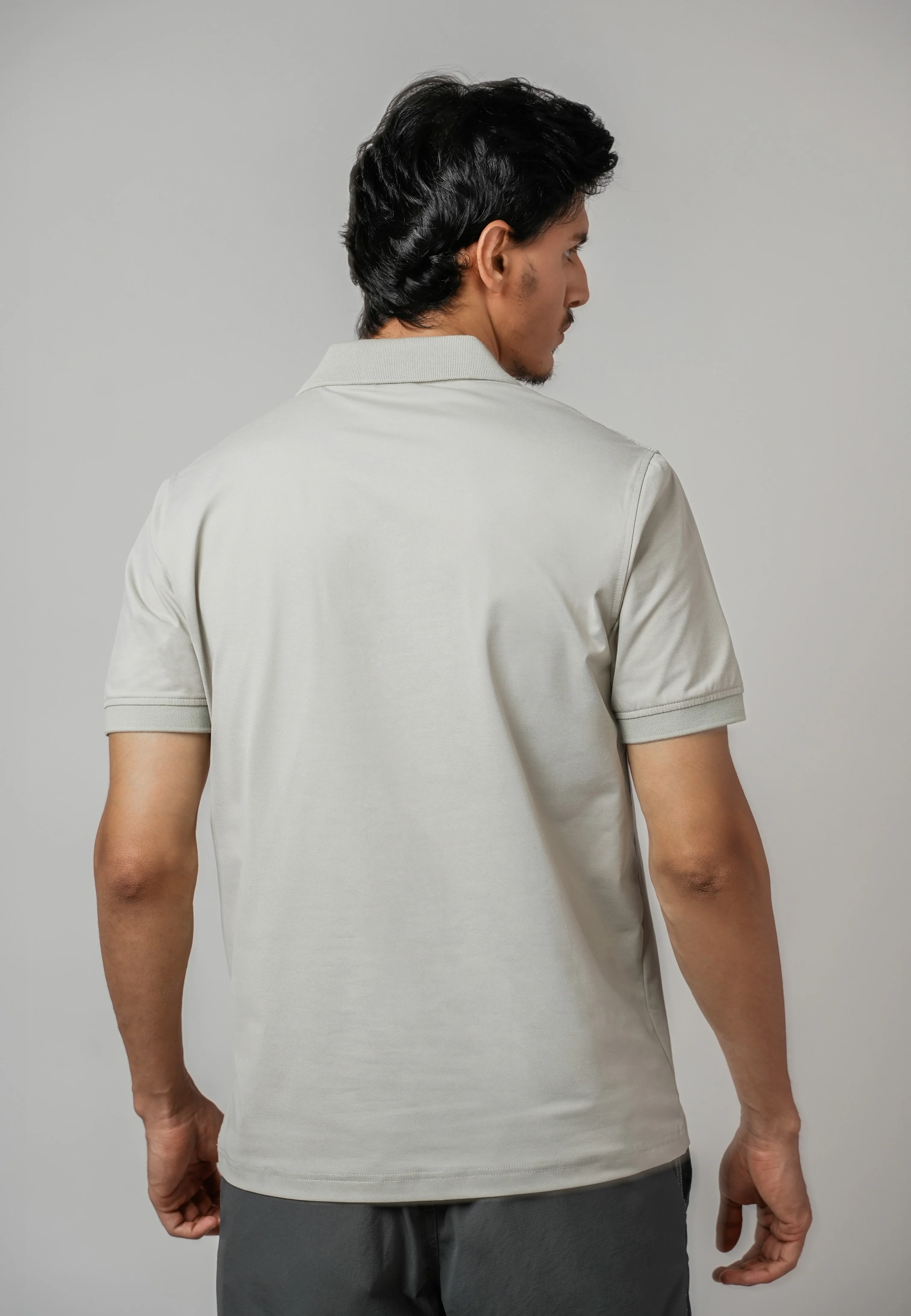 camel active Men Zip-Up Polo Shirt - Regular Fit Poly-Spandex Blend Pelican Polo-T 280-Z25H1181 - Image 4