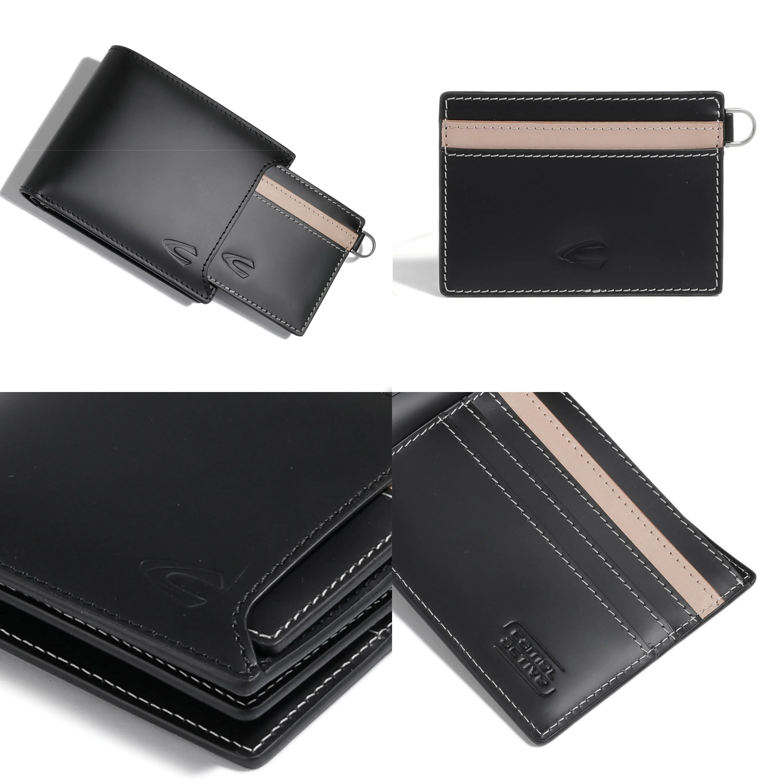 Bi Fold Wallet Leather 12 Card Compartments with 1 Detachable Card Holder Black (UBF6806CM6#BLK) - Image 10