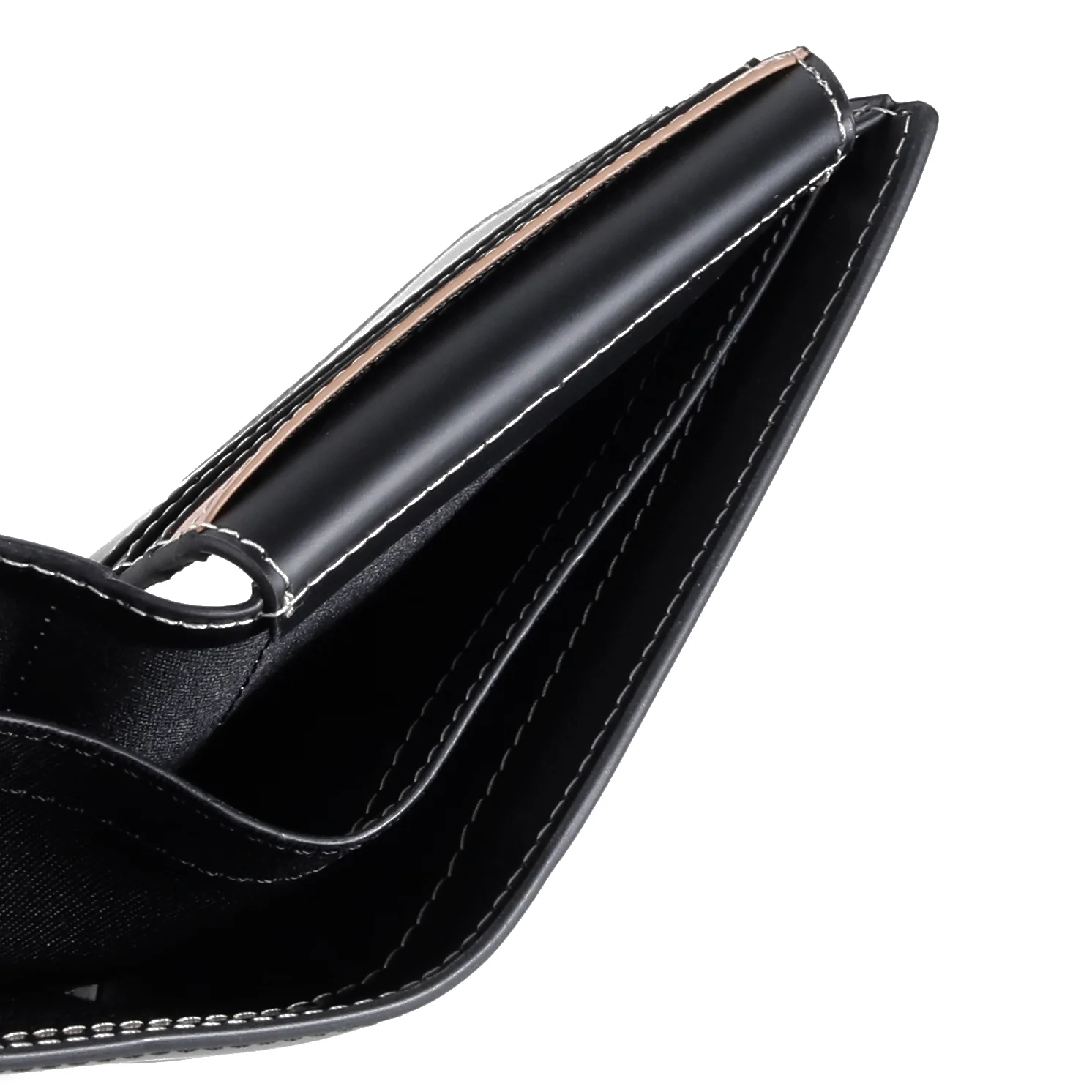 Bi Fold Wallet Leather 12 Card Compartments with 1 Detachable Card Holder Black (UBF6806CM6#BLK) - Image 9
