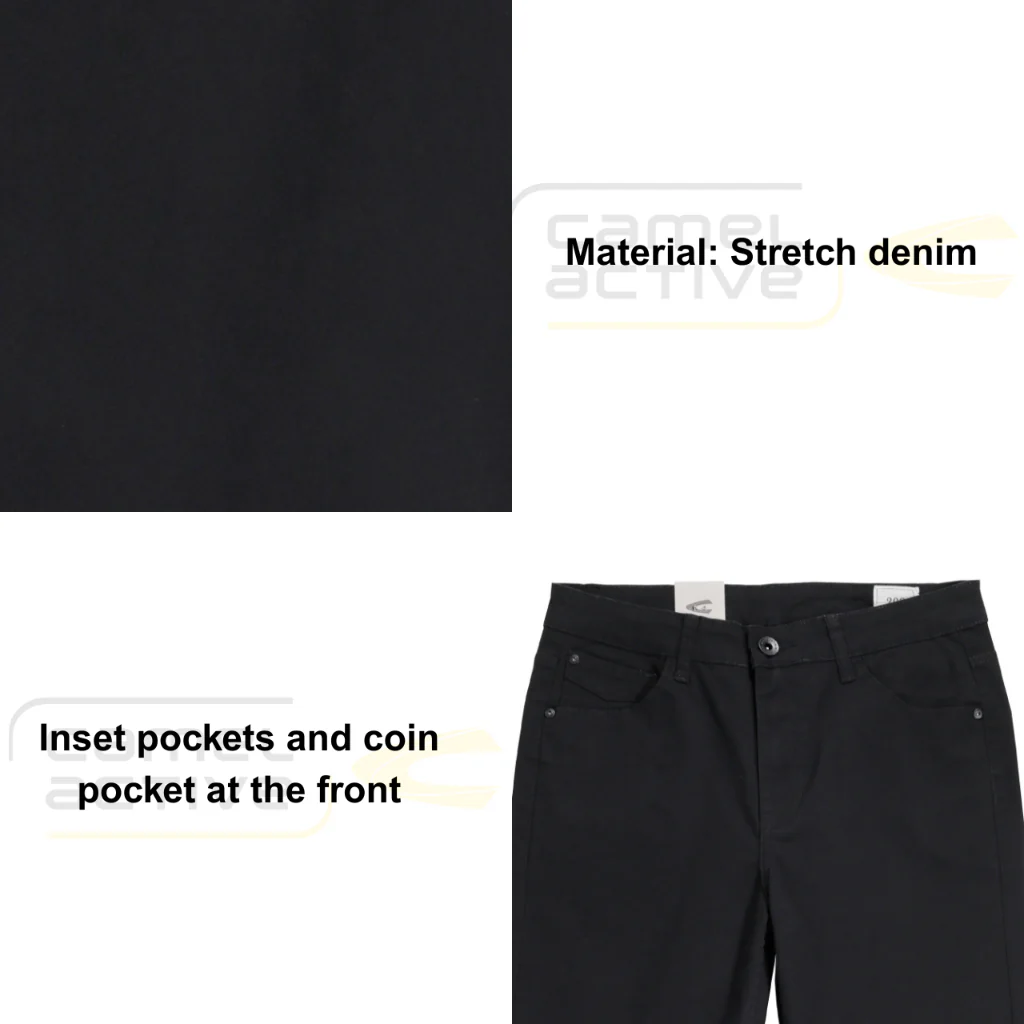 camel active Men 208 Loose Fit Stretch Denim Jeans Black 9-208X26CJB544 - Image 5