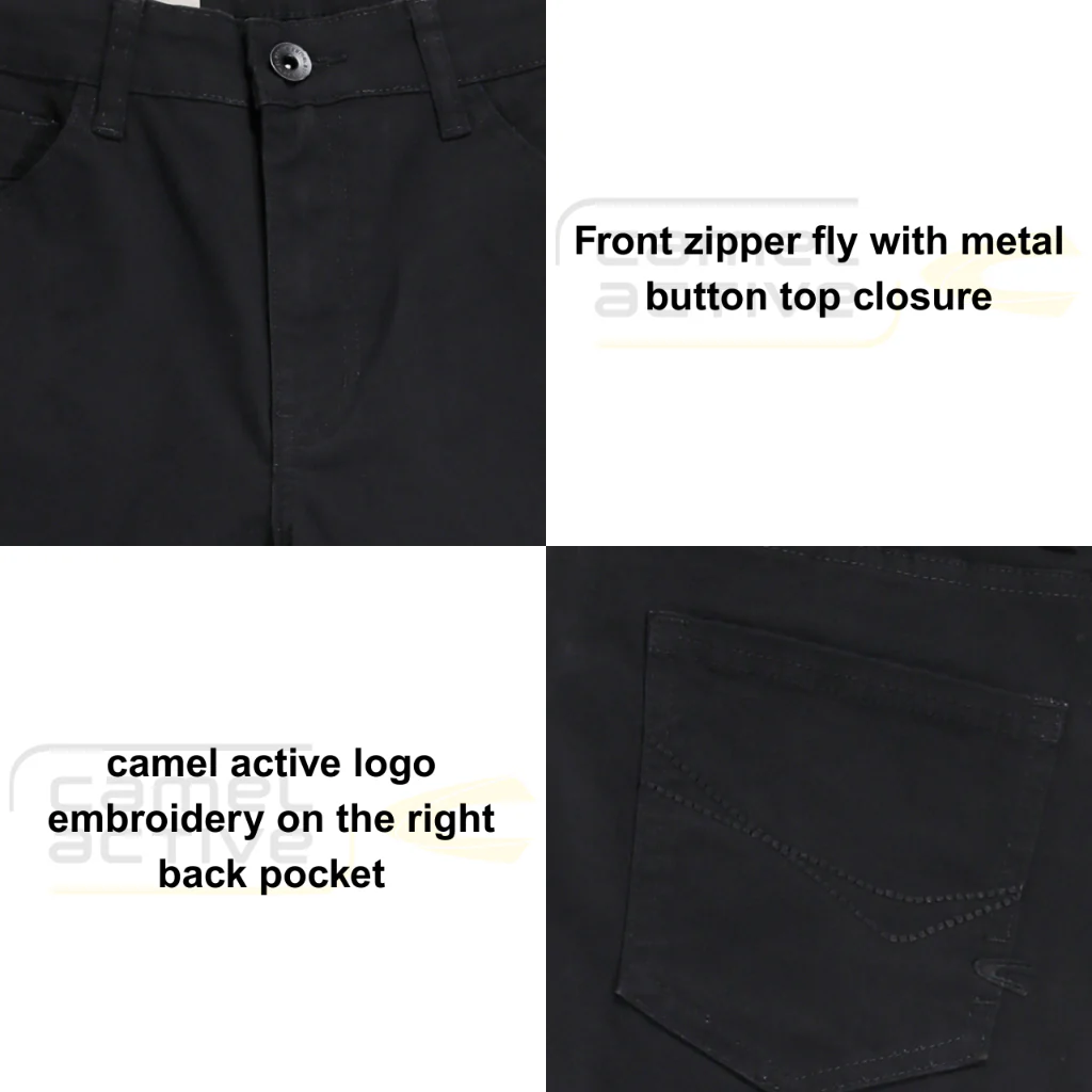 camel active Men 208 Loose Fit Stretch Denim Jeans Black 9-208X26CJB544 - Image 7