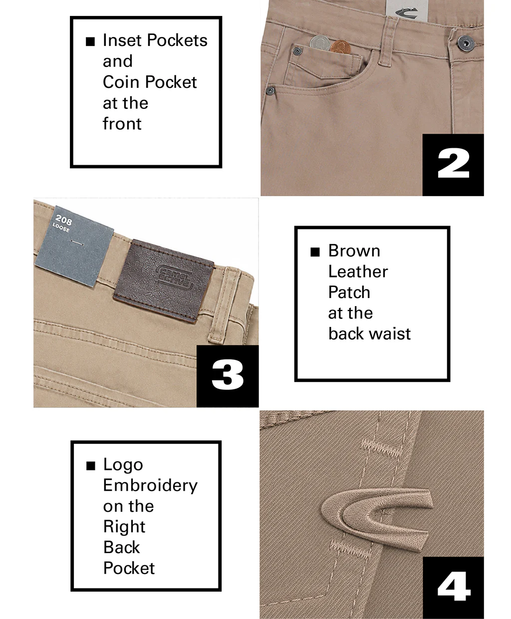 camel active Men 208 Loose Fit Stretch Denim Jeans Dark Khaki 9-208X26CJB542 - Image 7