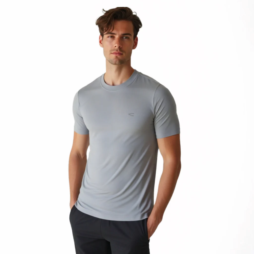 camel active Men Cooling & UV Protection T-Shirt - Regular Fit Multicolurs Tee 9-282Y26CRT2934 - Image 2