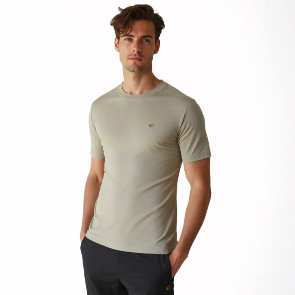 camel active Men Cooling & UV Protection T-Shirt - Regular Fit Multicolurs Tee 9-282Y26CRT2934 - Image 4