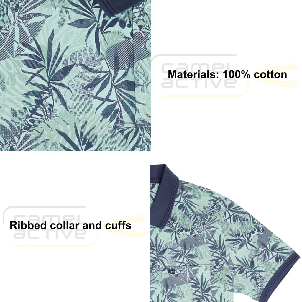 camel active Polo Shirt - Regular Fir 100% Cotton Navy Polo-T 9-280X26PRT1193 - Image 4