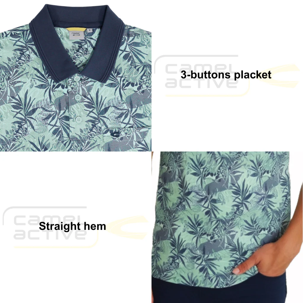 camel active Polo Shirt - Regular Fir 100% Cotton Navy Polo-T 9-280X26PRT1193 - Image 5