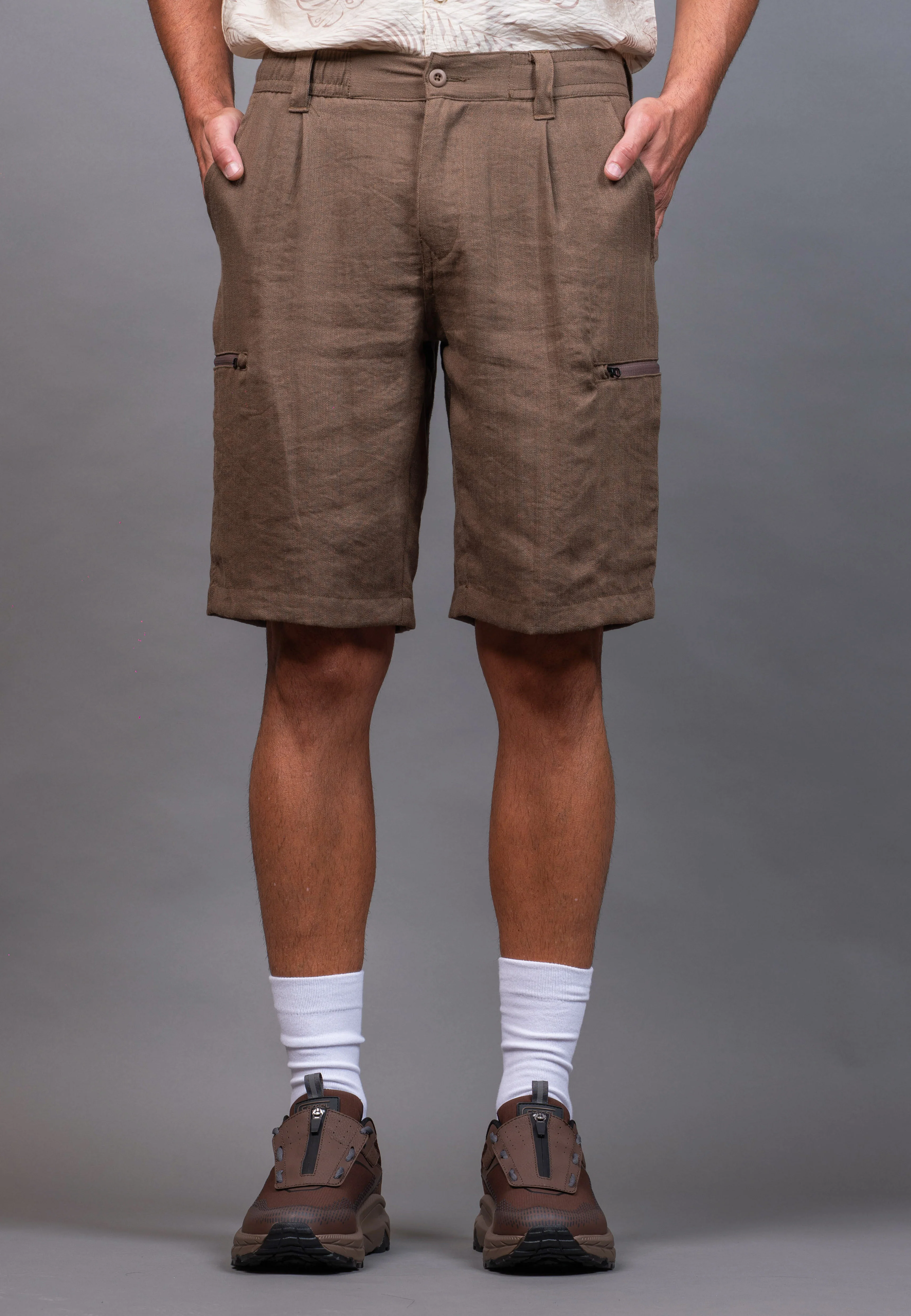 camel active Men's Regular Fit Cargo Short Pants - Olive 303-X26H0942