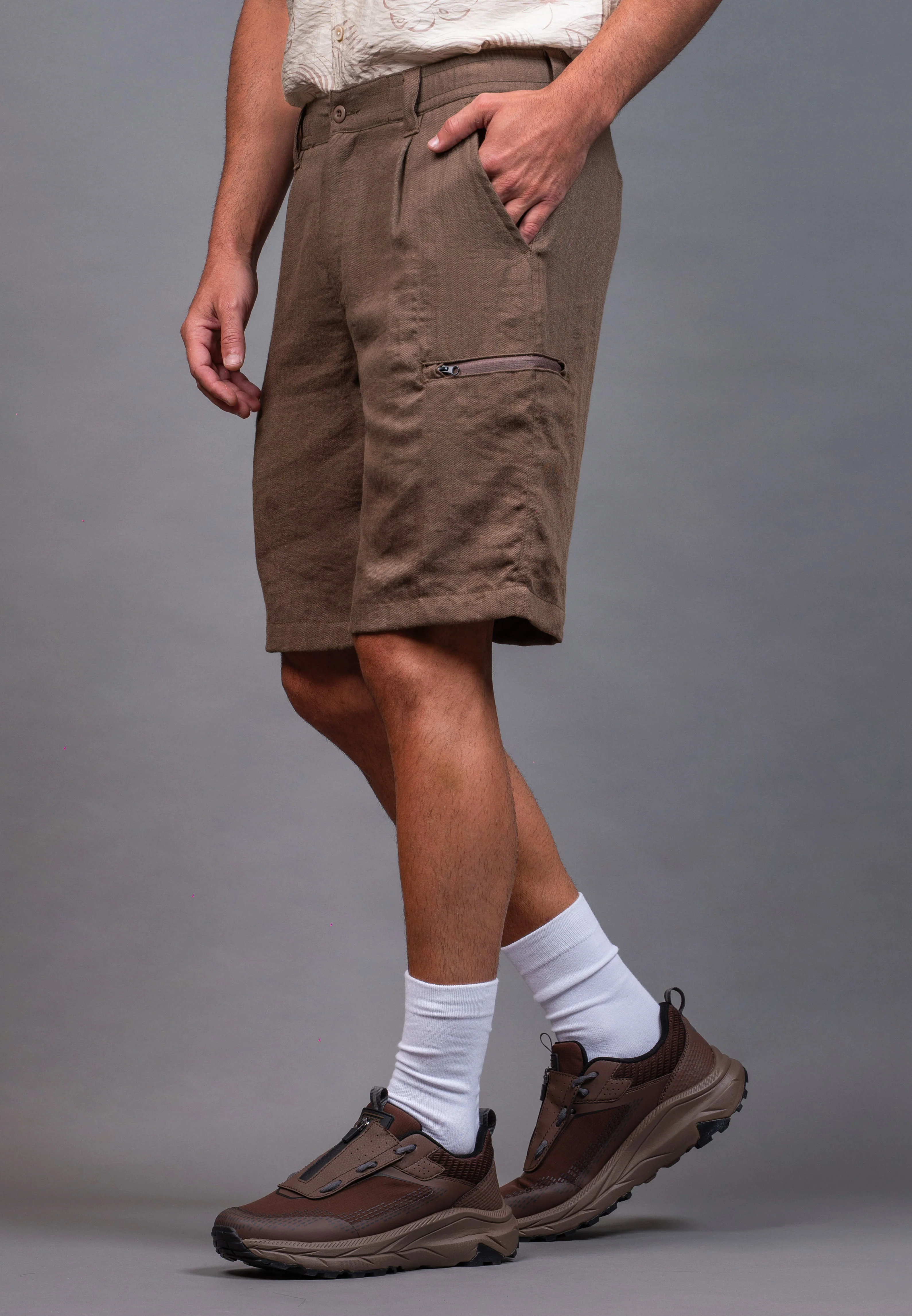 camel active Men's Regular Fit Cargo Short Pants - Olive 303-X26H0942 - Image 4
