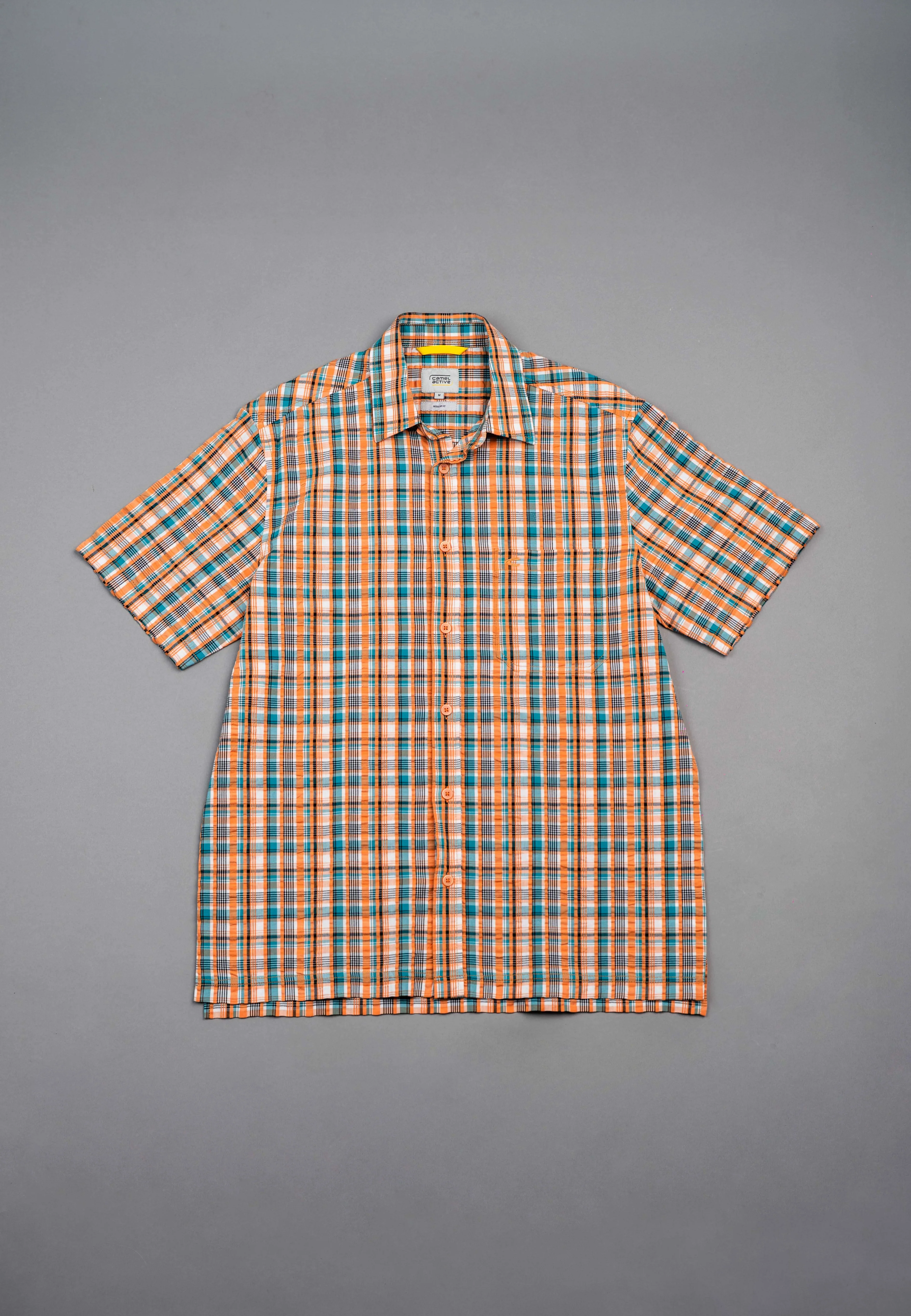camel active Men's Regular Fit Checkered Shirt - Taupe 102-X26H1903 - Image 5