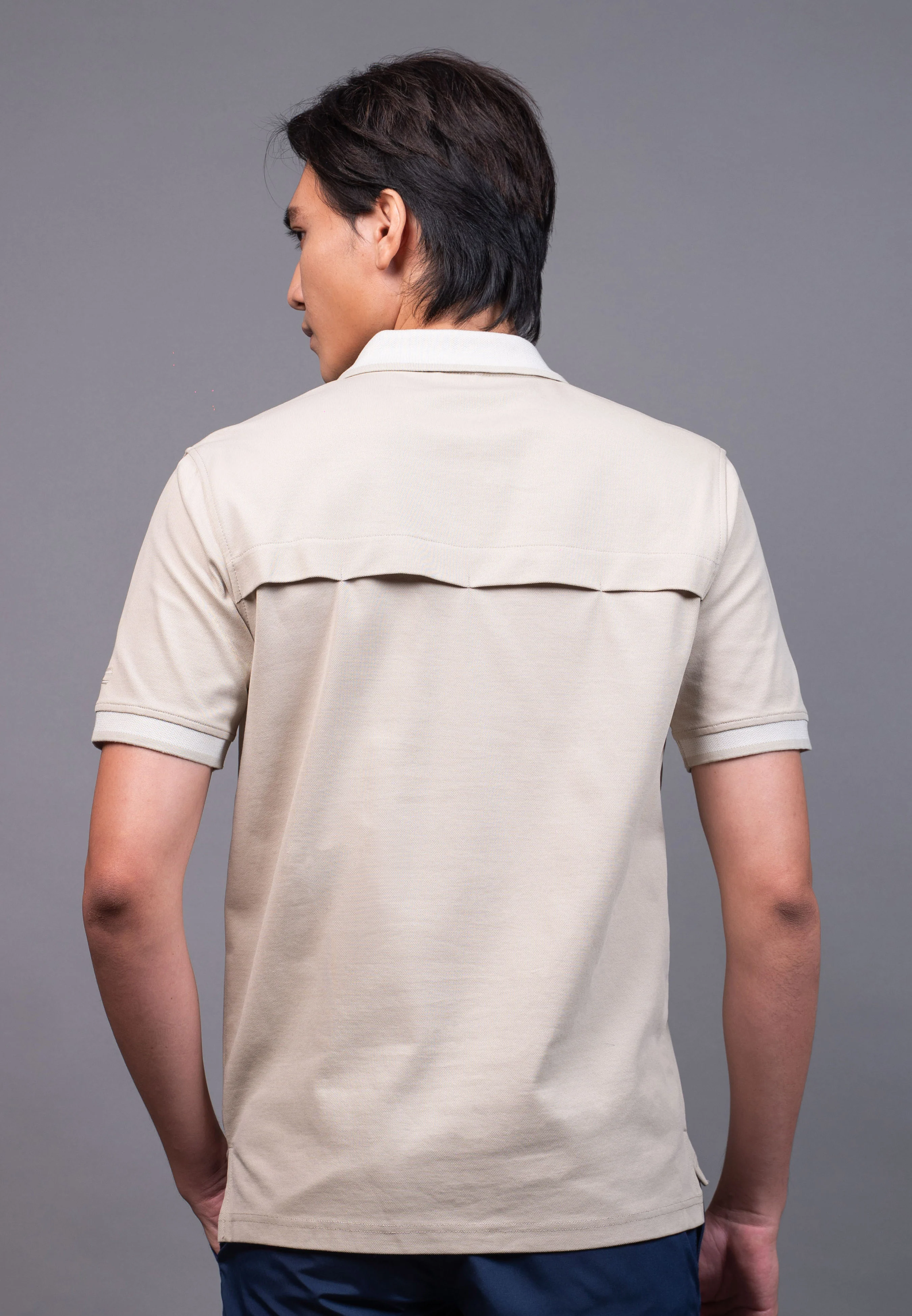 camel active Men's Regular Fit Cooling Polo Shirt - Birch 280-X26H1196 - Image 3