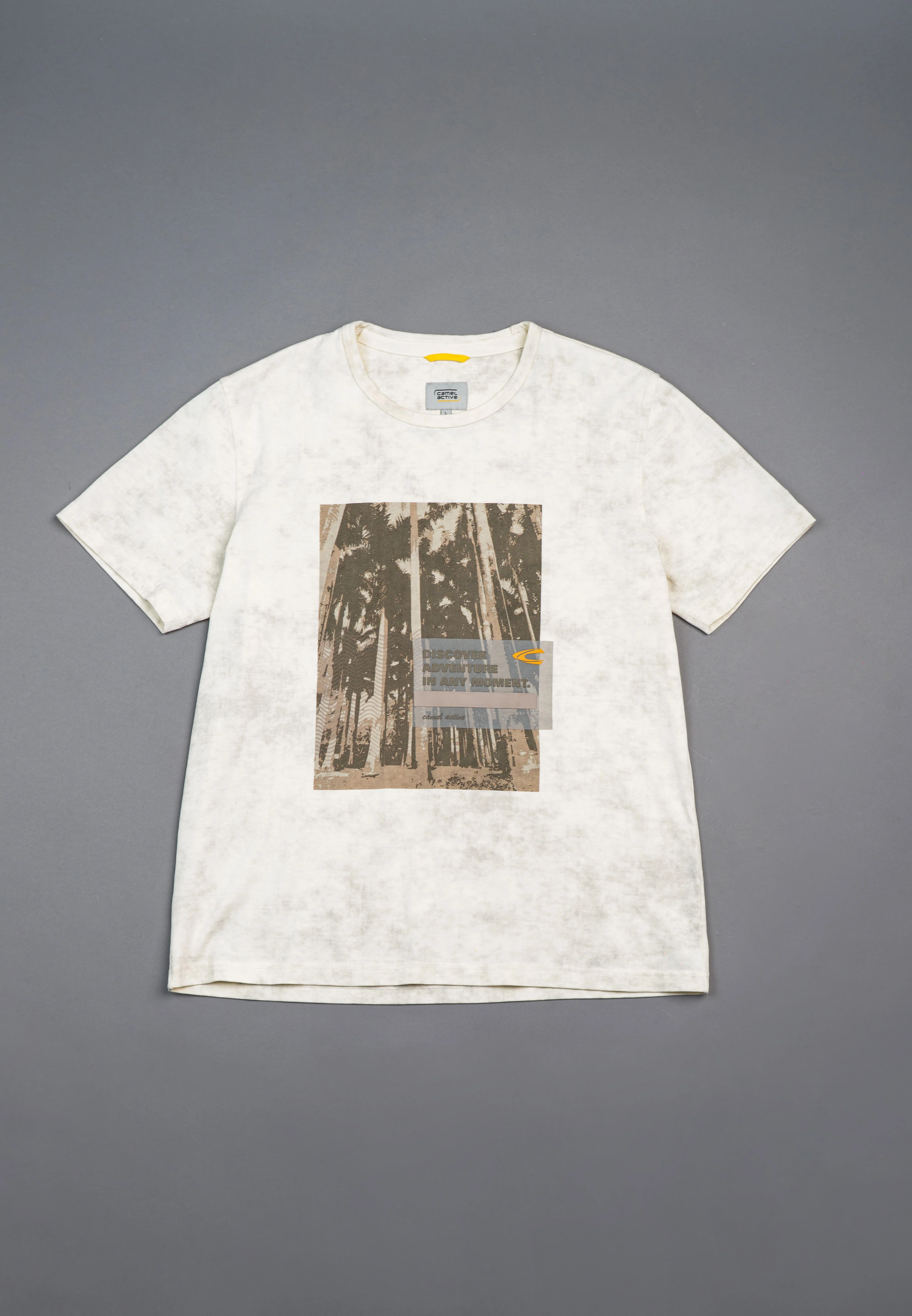 camel active Men's Regular Fit Graphic Print T-Shirt - Cloud 282-X26H2956 - Image 4