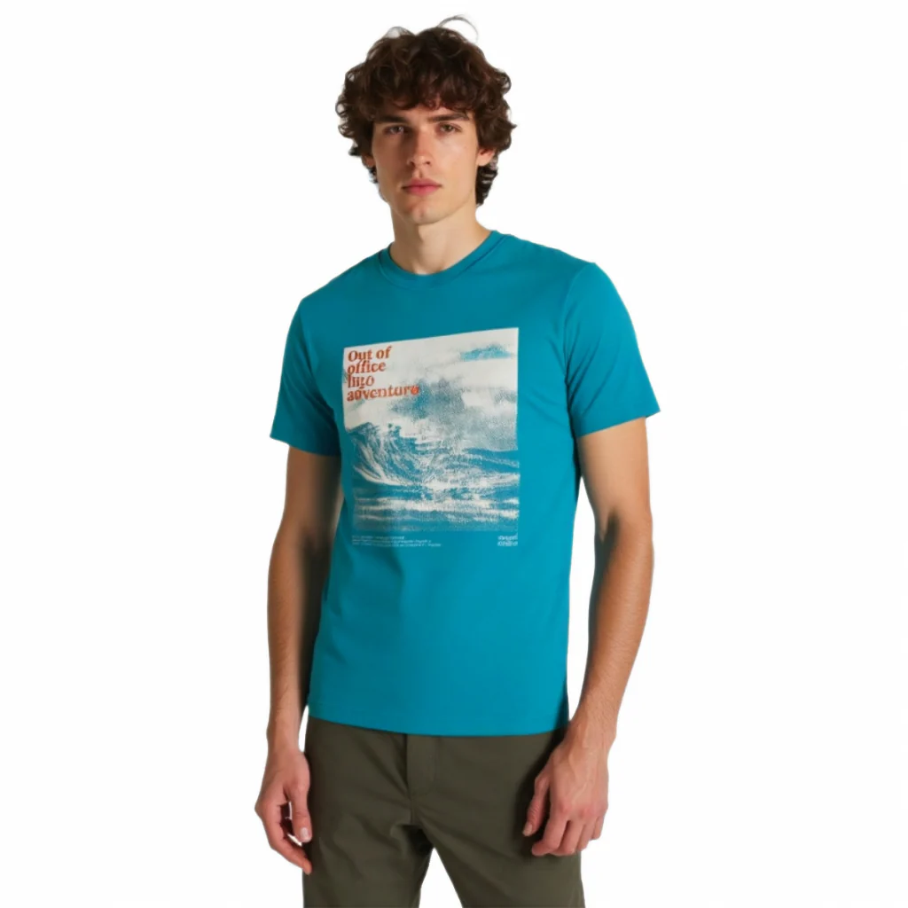 camel active Men Seasonal Graphic Print T-Shirt - Regular Fit 100% cotton Multicolours Tee 9-282X26CRP2933 - Image 5