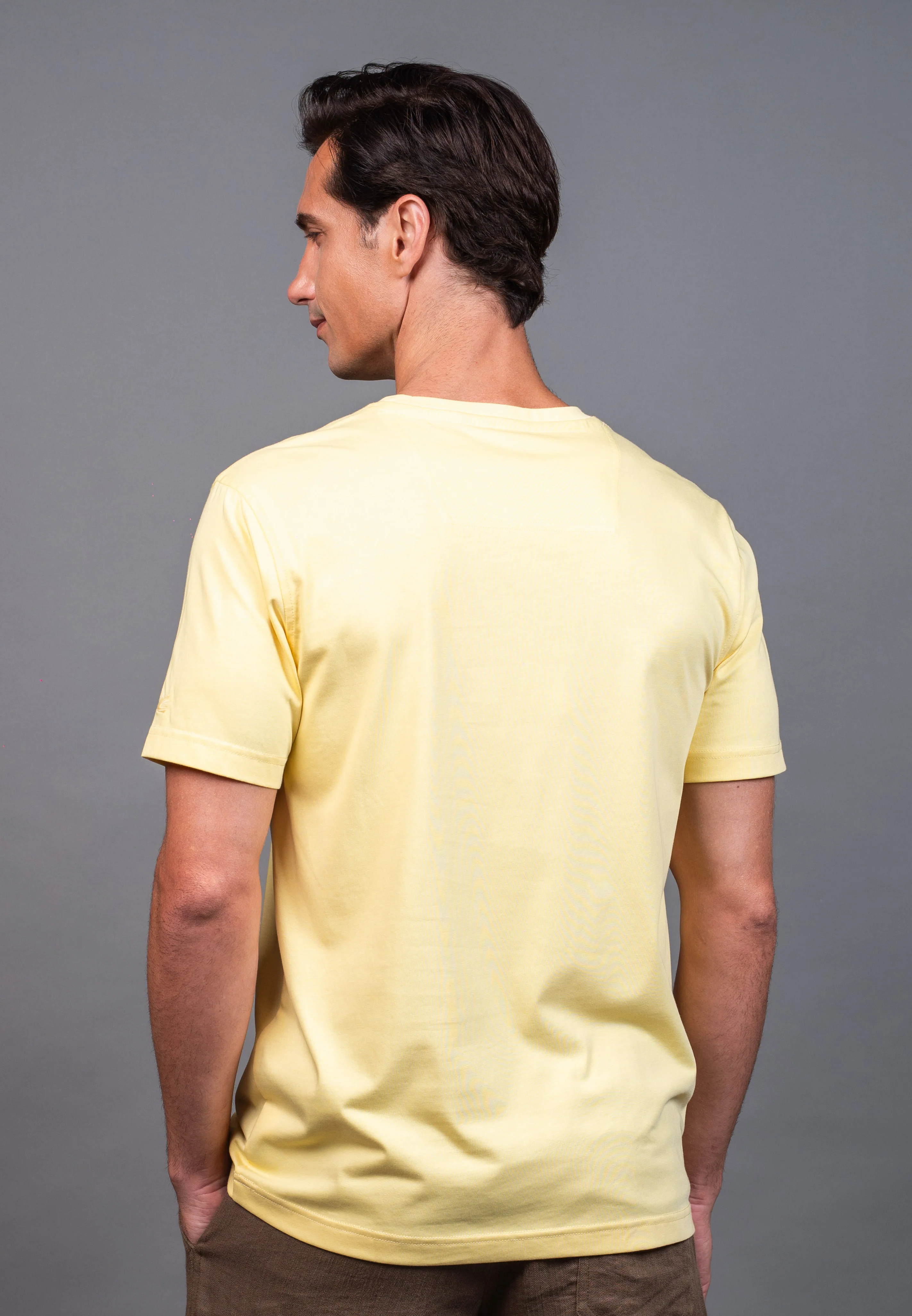 camel active Men's Regular Fit Graphic Print T-Shirt - Yellow 282-X26H2954 - Image 3