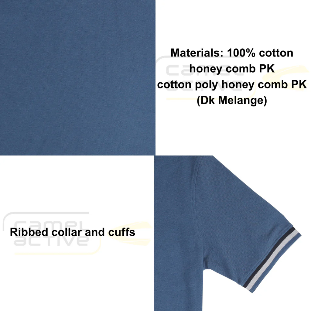 camel active Men Classic Polo Shirt - Regular Fit 100% cotton honey comb PK Multicolours Polo-T 9-280Y25CL1185 - Image 11