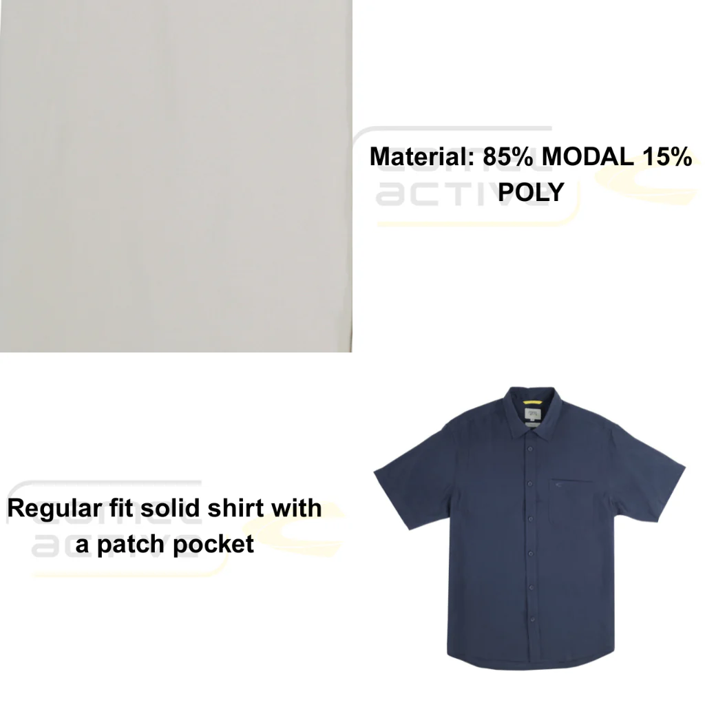 camel active Men Short Sleeve Shirt -Regular Fit Modal Poly Multicolours Shirt 9-102X26SLD1896 - Image 6