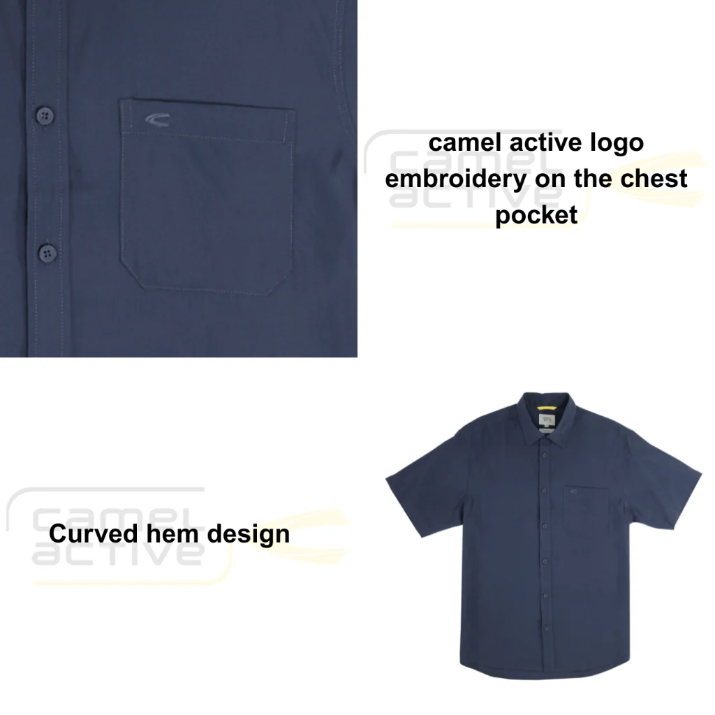 camel active Men Short Sleeve Shirt -Regular Fit Modal Poly Multicolours Shirt 9-102X26SLD1896 - Image 8