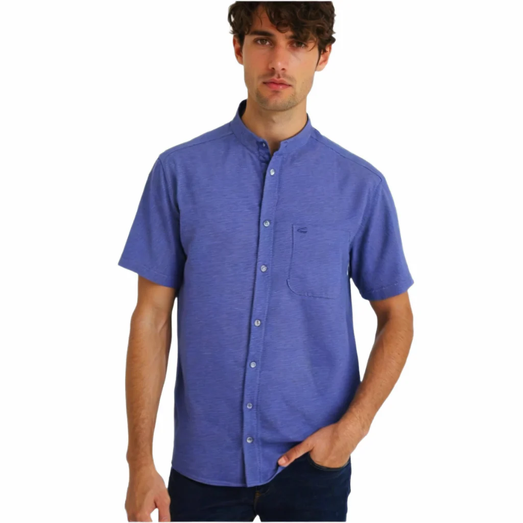 camel active Men's Regular Fit Short Sleeve Shirt 100% cotton oxford Multicolours Shirt 9-102X26SLD1897 - Image 3