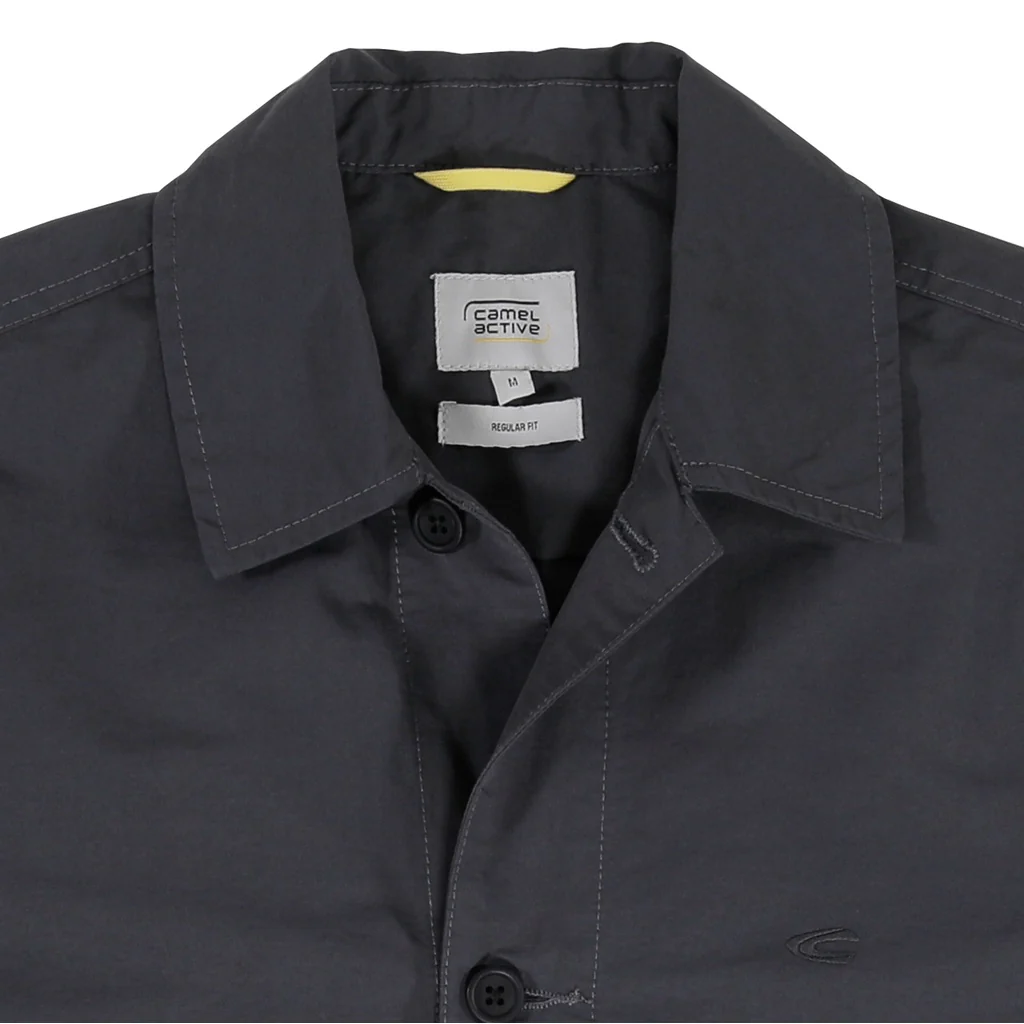 camel active Men Shacket - Regular Fit Resilient Cotton Nylon Blue Gray Shacket 600-SS23HK0246 - Image 3